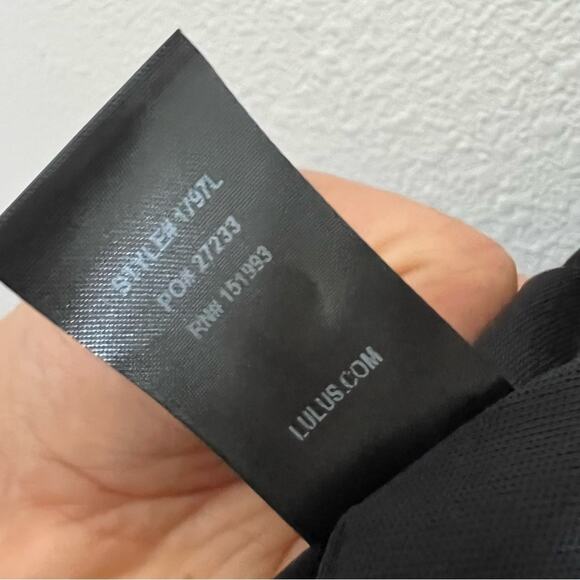 Lulu's Story of a Starry Night Black Backless Lace Maxi Dress Slit Medium - Picture 9 of 10